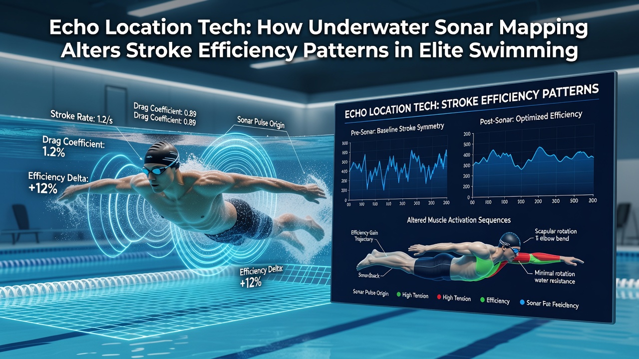 Sonar-generated 3D visualization of swimmer stroke patterns and water flow
