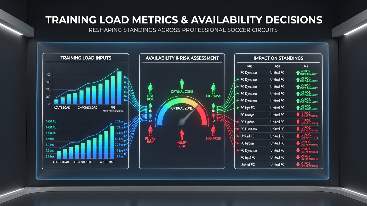 Soccer players monitored with GPS vests during a professional match, showing real-time training load data collection
