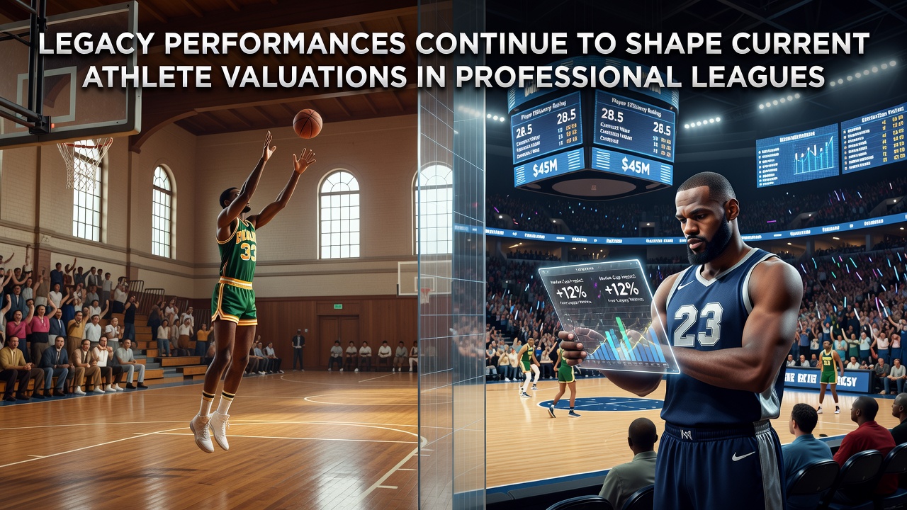 Professional athletes reflecting on historic achievements during league events