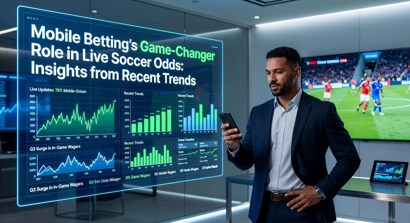 Smartphone screen showing live soccer match with real-time betting odds updating dynamically during play