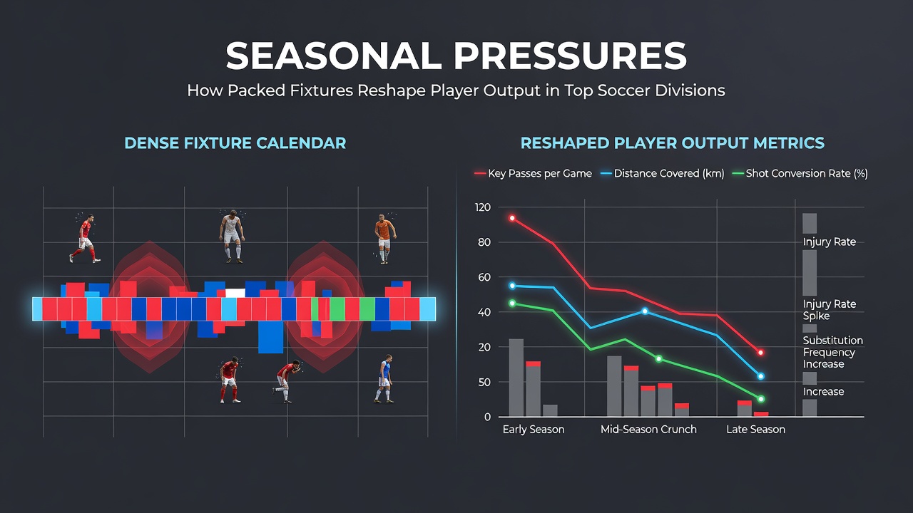 Data visualization showing player workload metrics during fixture congestion
