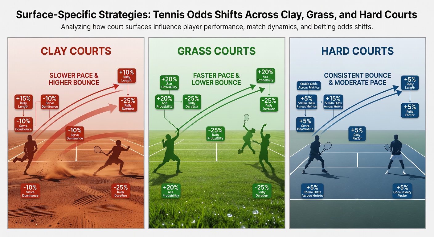 Dynamic grass court action at Wimbledon with a player serving powerfully amid low-bouncing ball trajectories